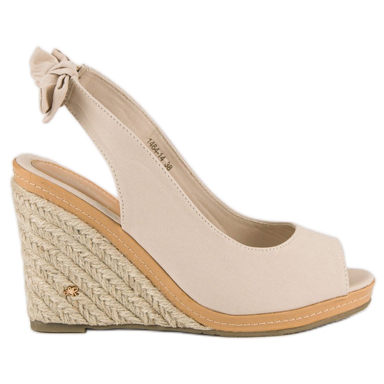 Beige Espadrilles-Sandalen