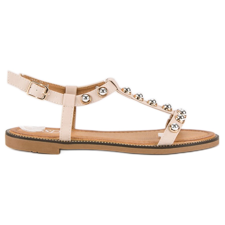 SDS Beige Sandalen mit Schnalle