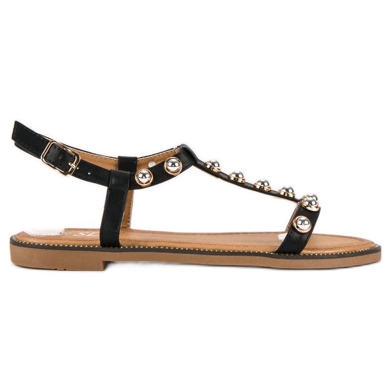 SDS Schwarze Sandalen mit Schnalle