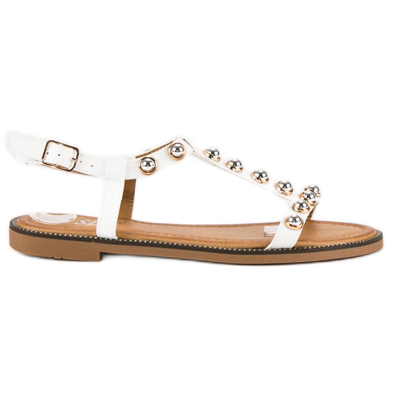 SDS Weiße Sandalen mit Schnalle