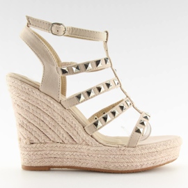 Beige Espadrilles auf Keilabsatz 3811-17 Beige