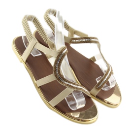 Asymmetrische beige Sandalen 4157 Beige
