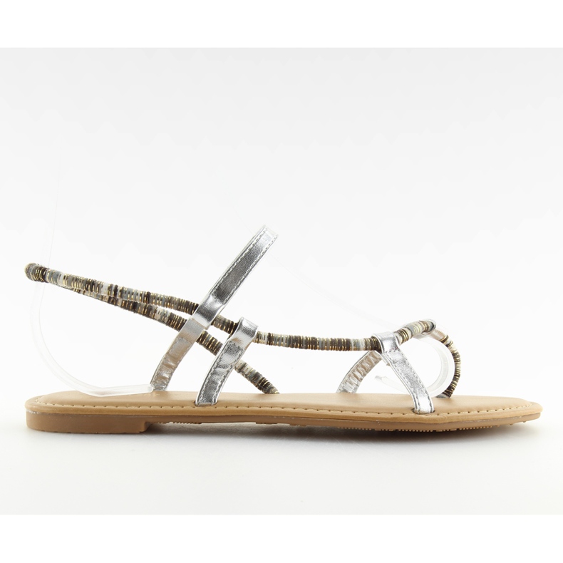 Silberne Sandalen 5130 Silber grau