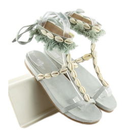 Blaue Sandalen mit Muscheln 8225 L.BLUE