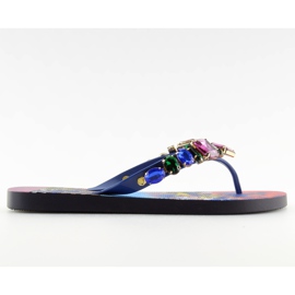 Flip-Flops mit Steinen 8250 Blau violett