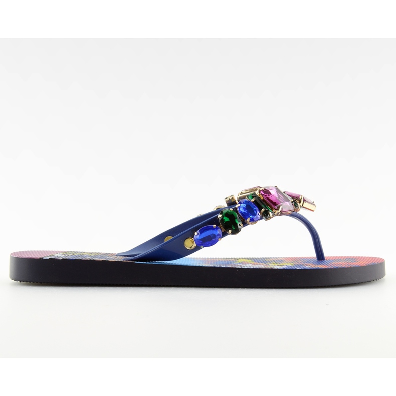 Flip-Flops mit Steinen 8250 Blau violett