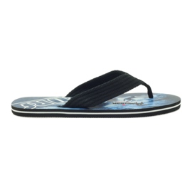 American Club Amerikanische Herren-Flip-Flops SURF schwarz