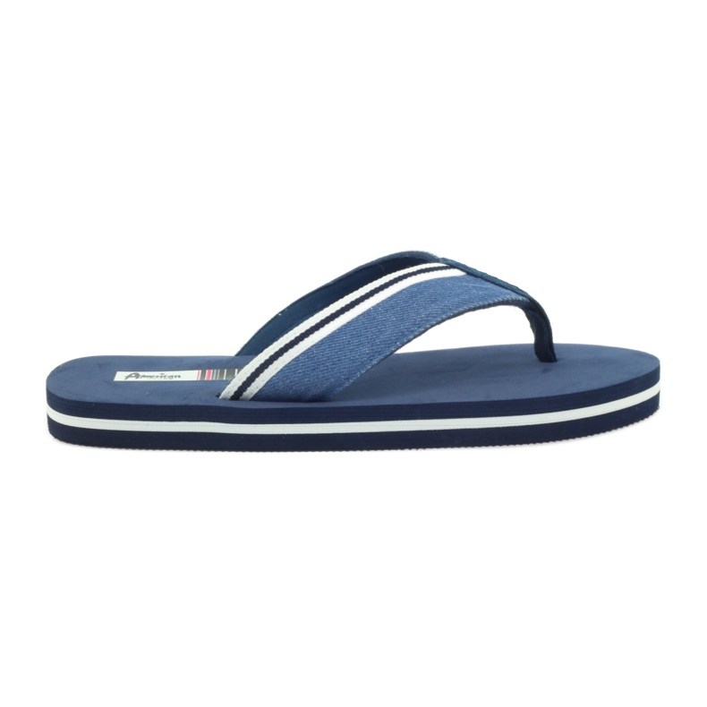 American Club Amerikanische Damen-Schaumstoff-Flip-Flops navy blau