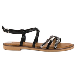 Bestelle Schwarze Sandalen mit Schnallenverschluss