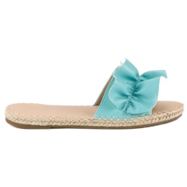 Vices Blaue Flip-Flops Espadrilles Laster