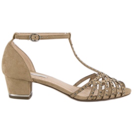 Corina Sandalen mit niedrigem Absatz braun