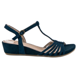 Corina Sandalen mit niedrigem Keil blau