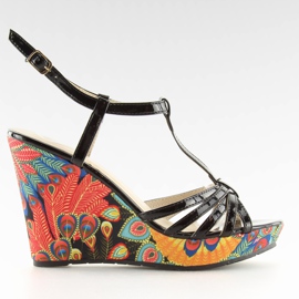 Schwarz schwarze Sandalen BL201 schwarz