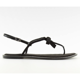 Schwarze Sandalen für Damen Flip-Flops 17715 Negro