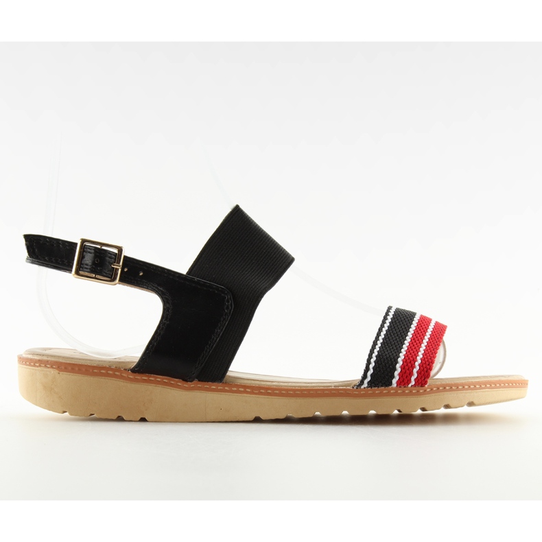 Schwarze Damensandalen J1024-A4 schwarz