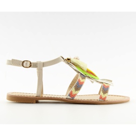 Sandalen im Boho-Stil in Beige LQ-2662 Beige