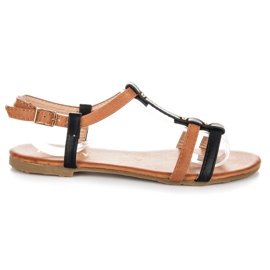 Licean Sandalen mit Verschluss schwarz braun