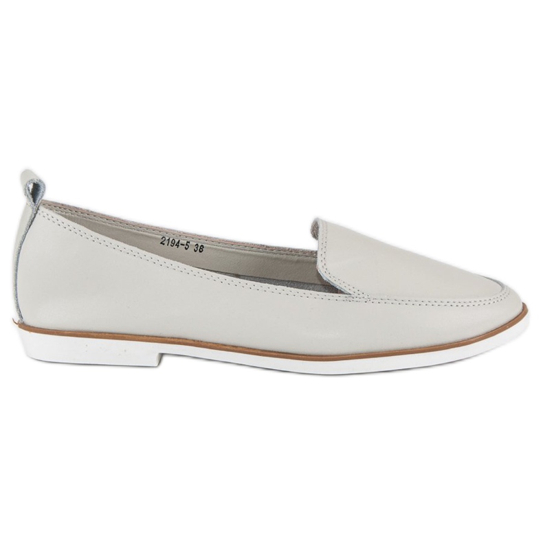 Mazaro Graue Leder Slipper