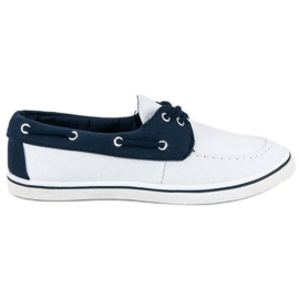McKey Modische marineblaue Loafer weiß