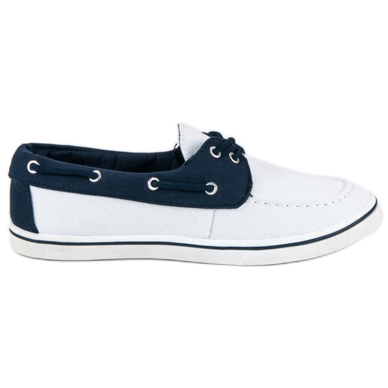 McKey Modische marineblaue Loafer weiß