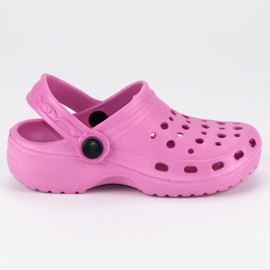 Rosa Hausschuhe aus Gummi