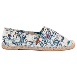 McKey Stylische Espadrilles weiß blau marineblau