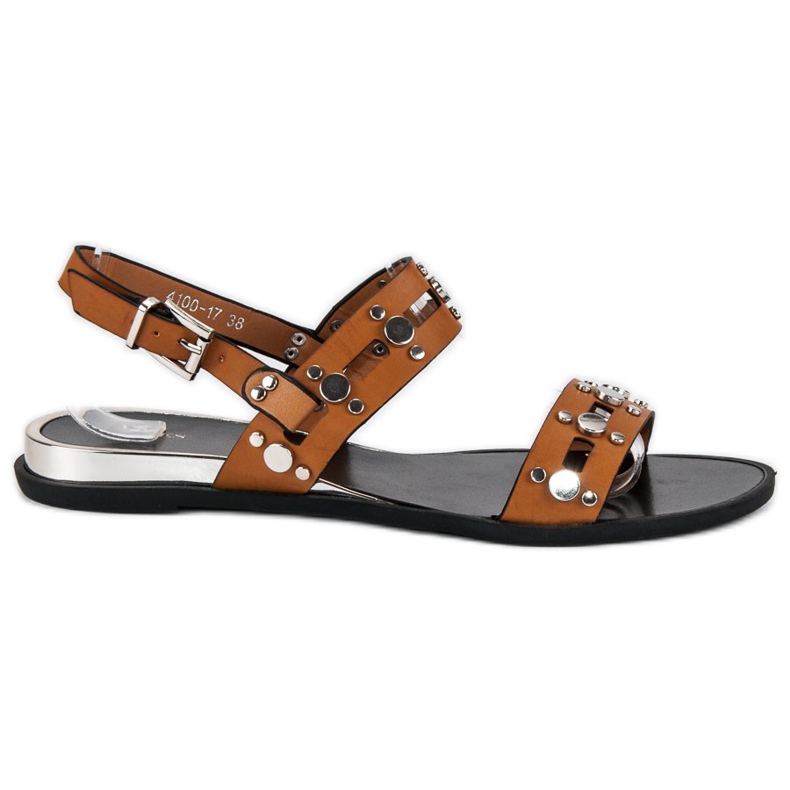 Vices Braune Laster-Sandalen