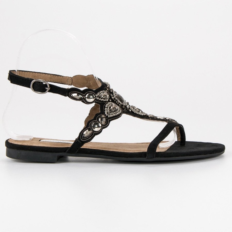 Corina Elegante Flip-Flops schwarz grau