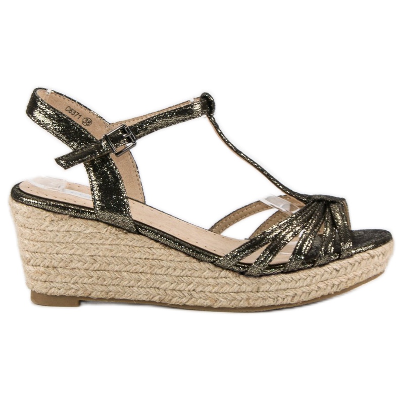 Corina Espadrilles-Sandalen mit Keilabsatz grau