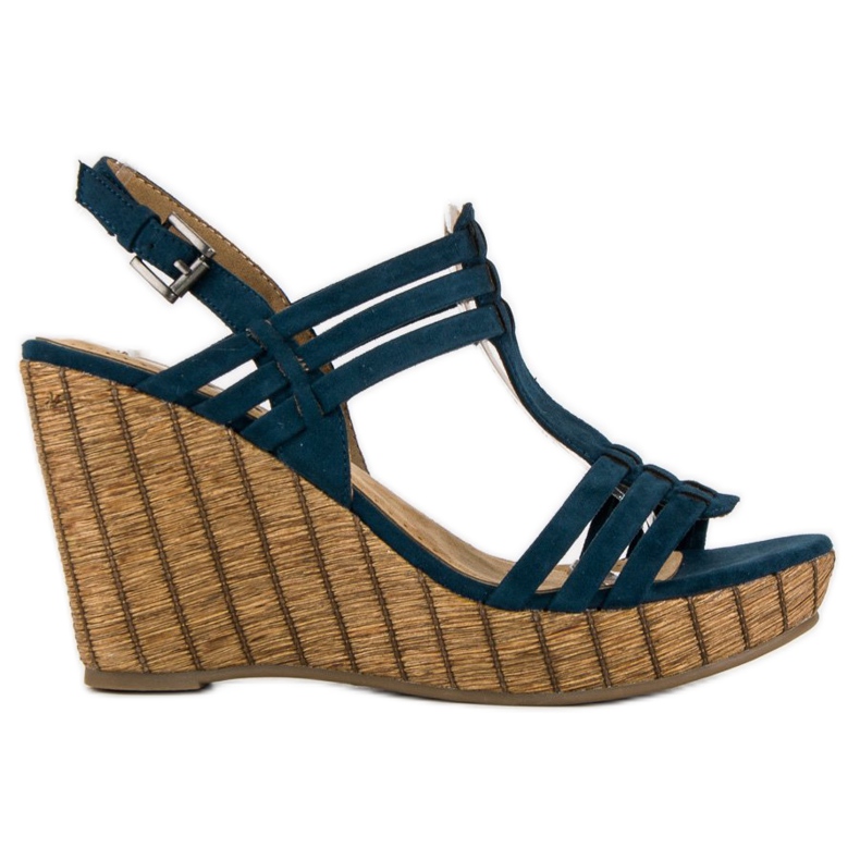 Corina Marineblaue Keilsandalen navy blau