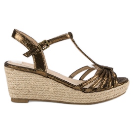 Corina Espadrilles-Sandalen mit Keilabsatz gelb mehrfarbig