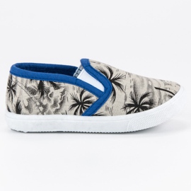 Bequeme Turnschuhe schlüpfen auf grau