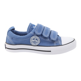 American Club American blu Turnschuhe mit Klettverschluss blau