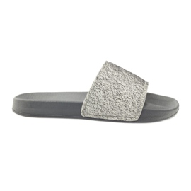 Profilierte Hausschuhe Big Star Glitzer grau