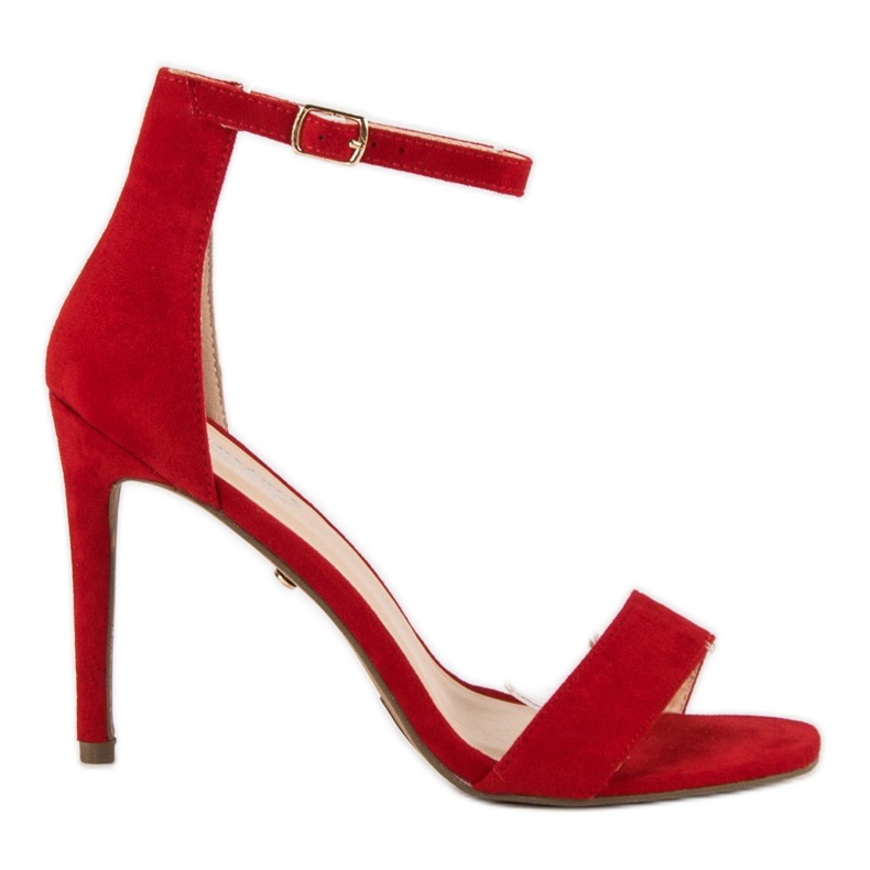 Seastar Wildledersandalen auf hohem Absatz rot