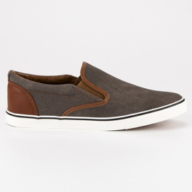 SDS Lässige Männer Slipony braun grau