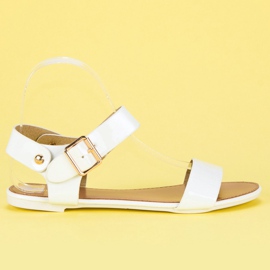 Vices Weiße flache Lastersandalen