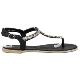 Vices Elegante Flip-Flops Laster schwarz