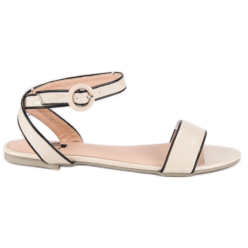 Vices Patent Laster Sandalen braun