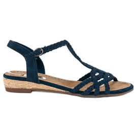 Corina Marineblaue Damensandalen