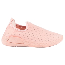 Openwork Slip-On Sportschuhe rosa