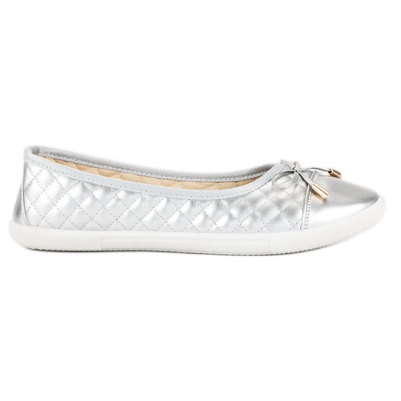 Gesteppte Ballerinas grau