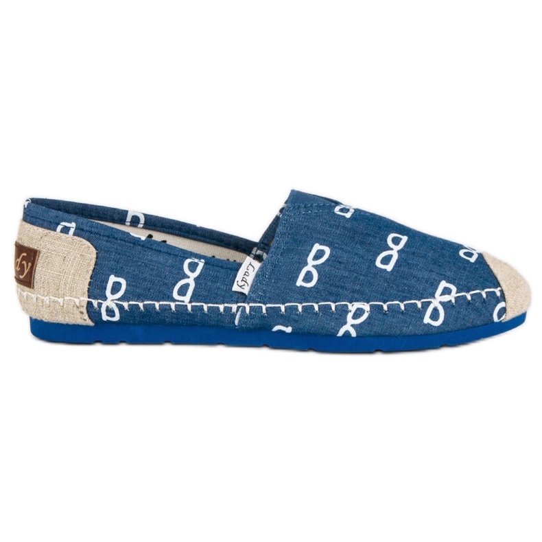 L. Day Blaue Slipons braun