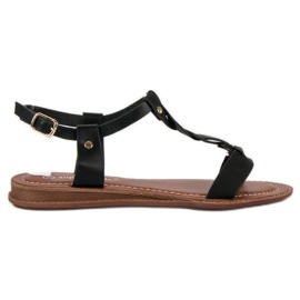 Super Mode Klassische schwarze Sandalen