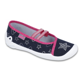 Befado Kinderschuhe 116Y246 rosa navy blau