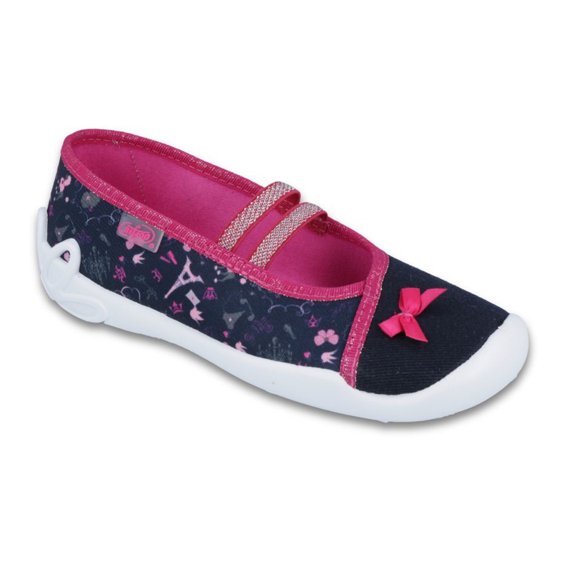 Befado Kinderschuhe 116Y243 rosa navy blau