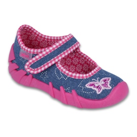 Befado Kinderschuhe 109P164 blau rosa