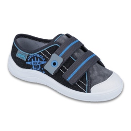 Befado Kinderschuhe 672Y060 schwarz blau grau