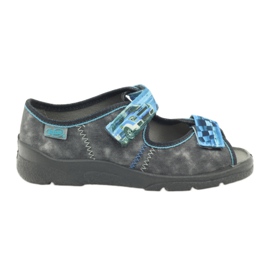 Befado 969y117 graue Sandalen blau