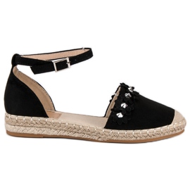 Schwarze Espadrilles